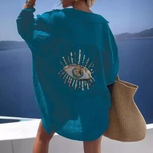 CLEARANCE NWT Blue Eye Oversized Shirt